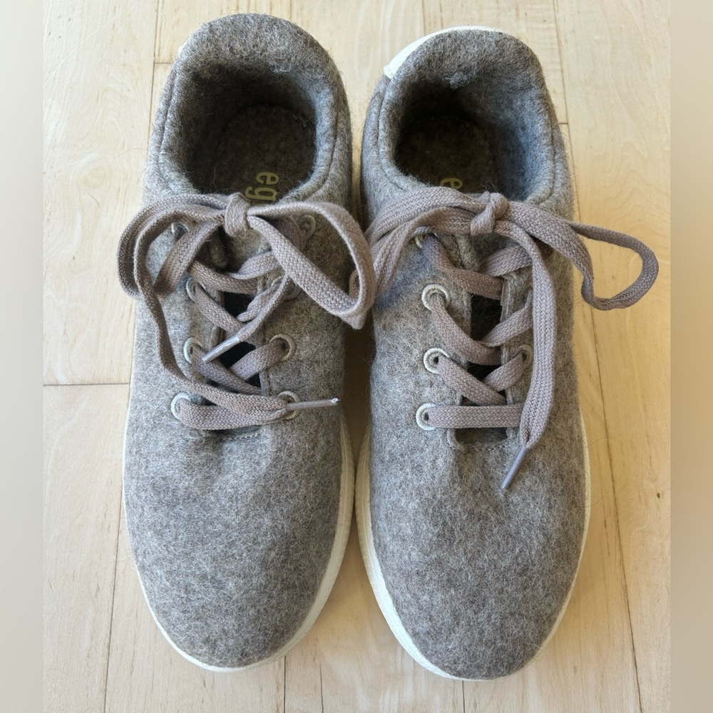 Egos Copenhagen Women’s Gray Merino Wool Sneakers - Size 11 (EU 42) EUC